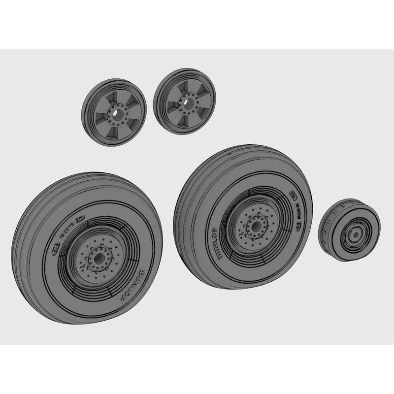 1/72 DH Mosquito Wheels Set