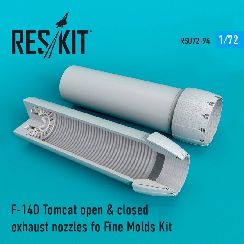 1/72 F-14D Tomcat Open & Closed Exhaust Nozzles For Fine Molds Kit