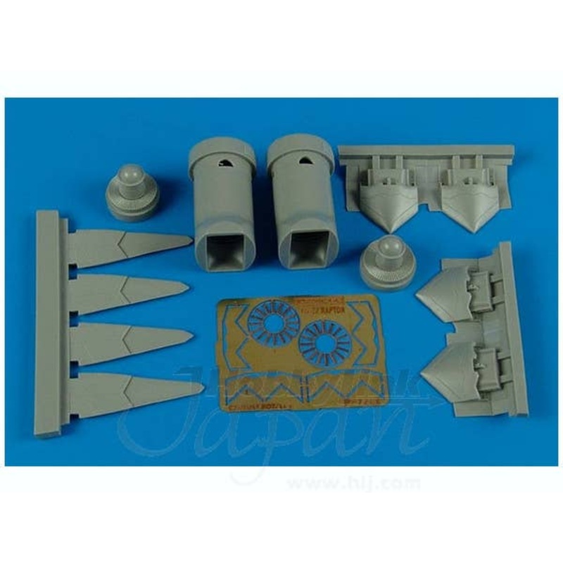 1/72 F-22A Raptor Exhaust Nozzles (for Fujimi)