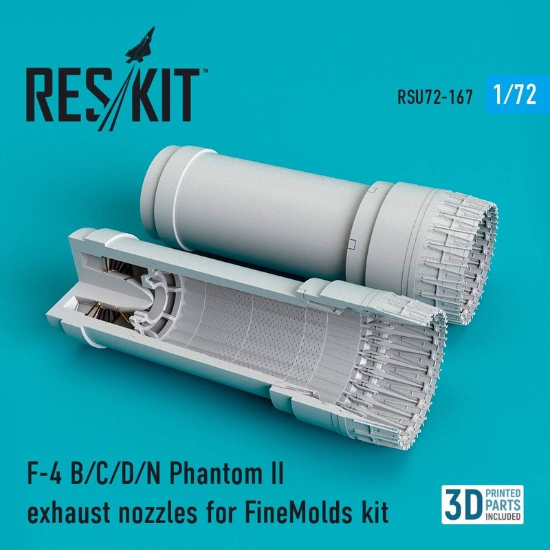 1/72 F-4 B/C/D/N Phantom II exhaust nozzles for Fine Molds kit