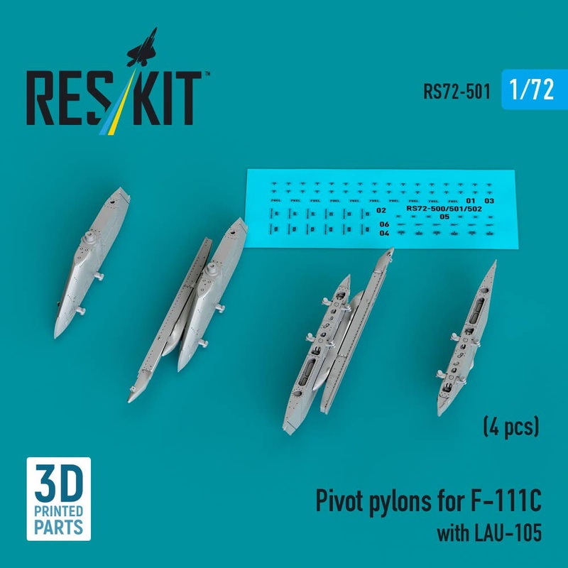 1/72 Pivot pylons for F-111C with LAU-105 (4 pcs)