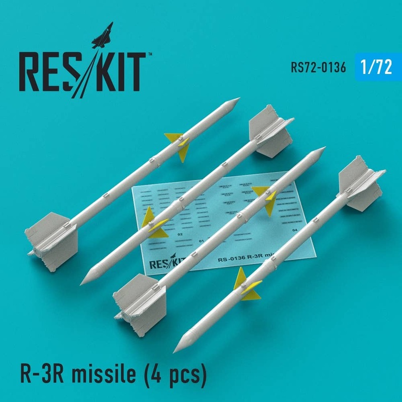 1/72 R-3R Missile (4pcs) (MiG-21, MiG-23)