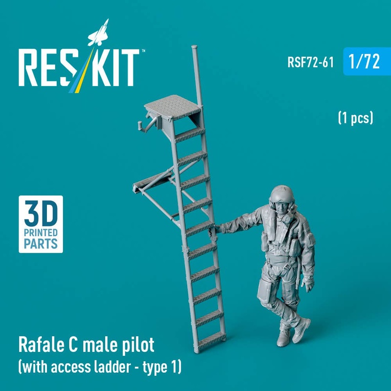 1/72 Rafale C male pilot (with access ladder - type 1) (1 pcs)