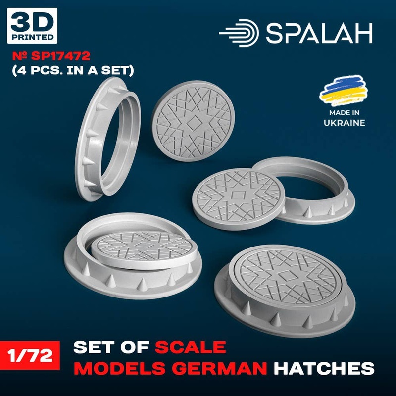 1/72 Set of scale models German Hatches (4 psc)