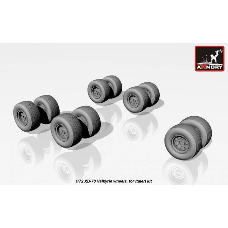 1/72 XB-70 Valkyrie Wheels w/ Weighted Tires (for AMT, ITA)