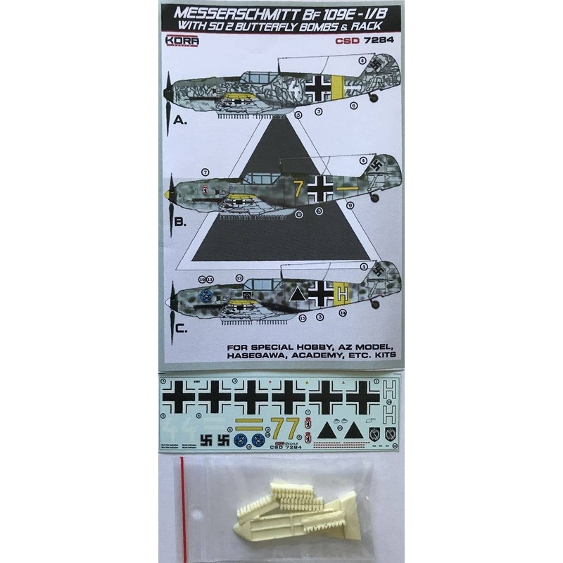 Messerschmitt Bf 109E-1/B with SD 2 Butterfly bombs & rack