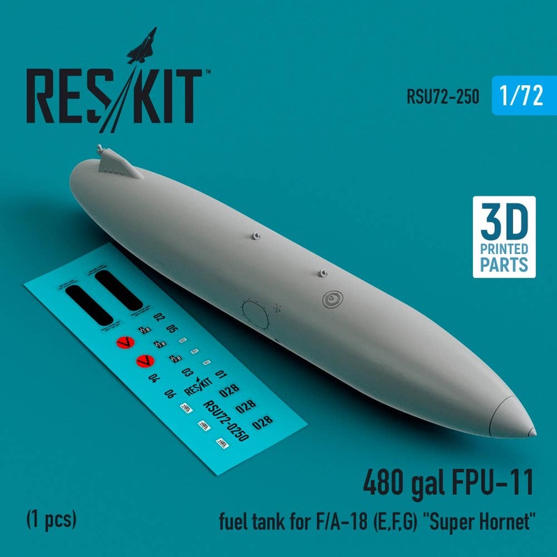 1/72 480 gallon FPU-11 fuel tank for F/A-18 (E,F,G) Super Hornet (1 pcs) (3D Printed)