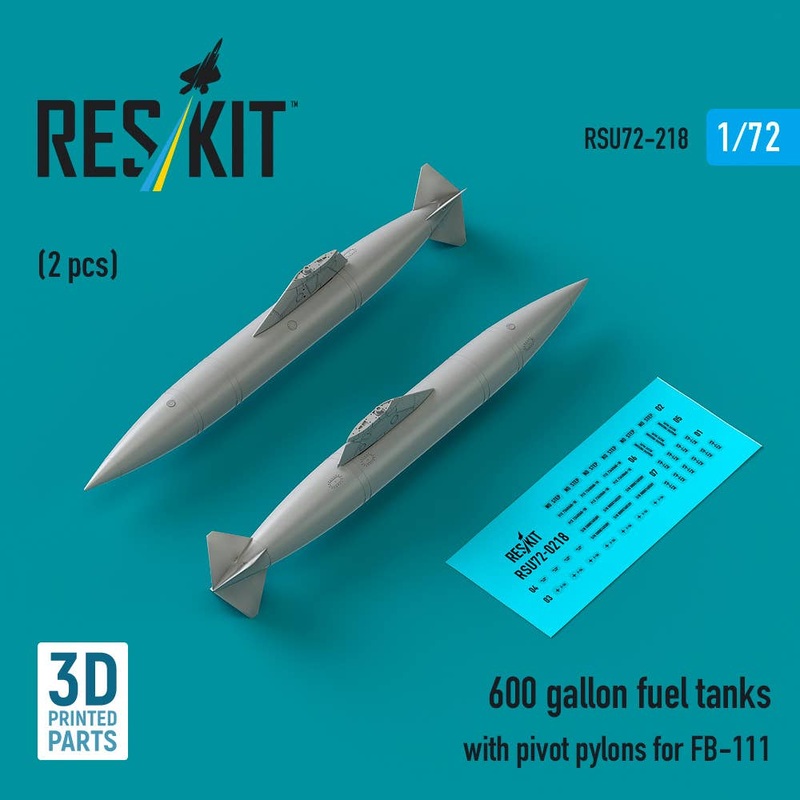 1/72 600 gallon fuel tanks with pivot pylons for FB-111 (2 pcs)
