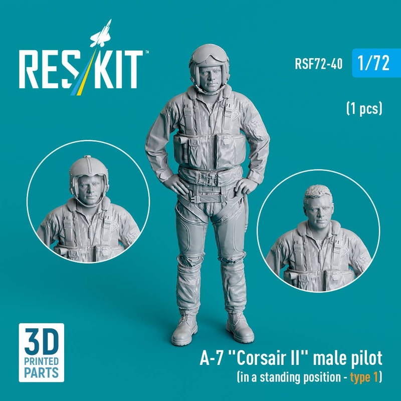 1/72 A-7 Corsair II male pilot (in a standing position - type 1) (1 pcs)