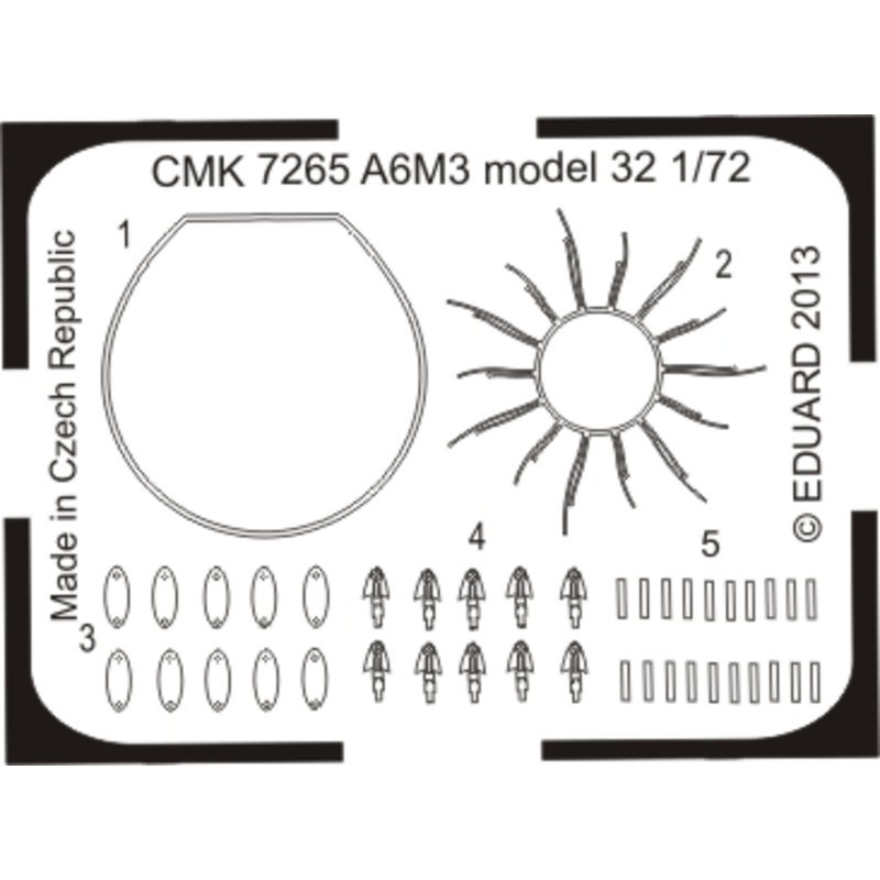 1/72 A6M3 Model 32 Zero Engine Set (for Tamiya Kit)