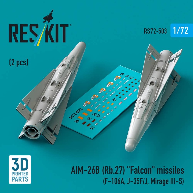 1/72 AIM-26B (Rb.27) Falcon missiles (2 pcs)