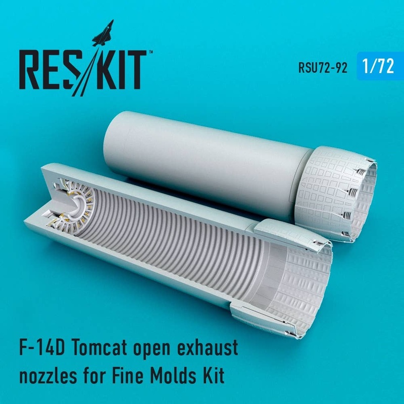 1/72 F-14D Tomcat Open Exhaust Nozzles for Fine Molds Kit