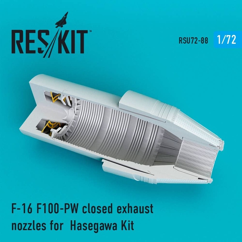 1/72 F-16 F100-Pw Closed Exhaust Nozzles for Hasegawa Kit