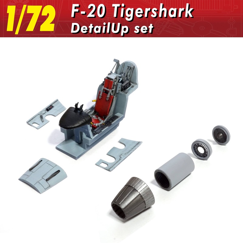 1/72 F-20 Tigershark Prototype Unit 2/3 Detail Up Set