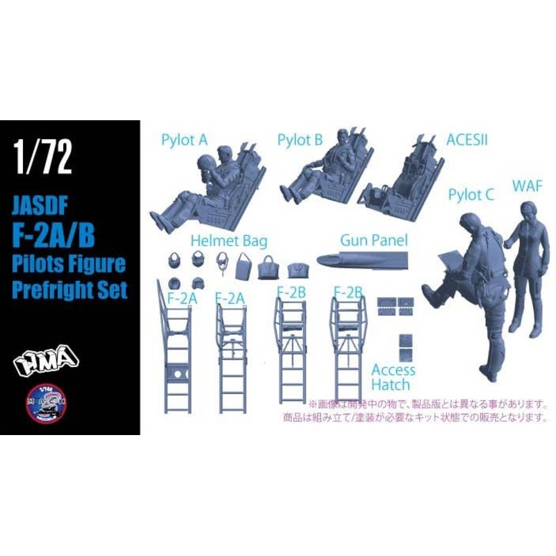 1/72 F-2A/B Pilot Figure Preflight Set
