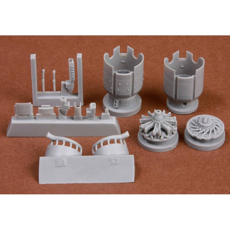 1/72 Fiat G.50/bis Engine & Cowling Set (for Fly Kit)