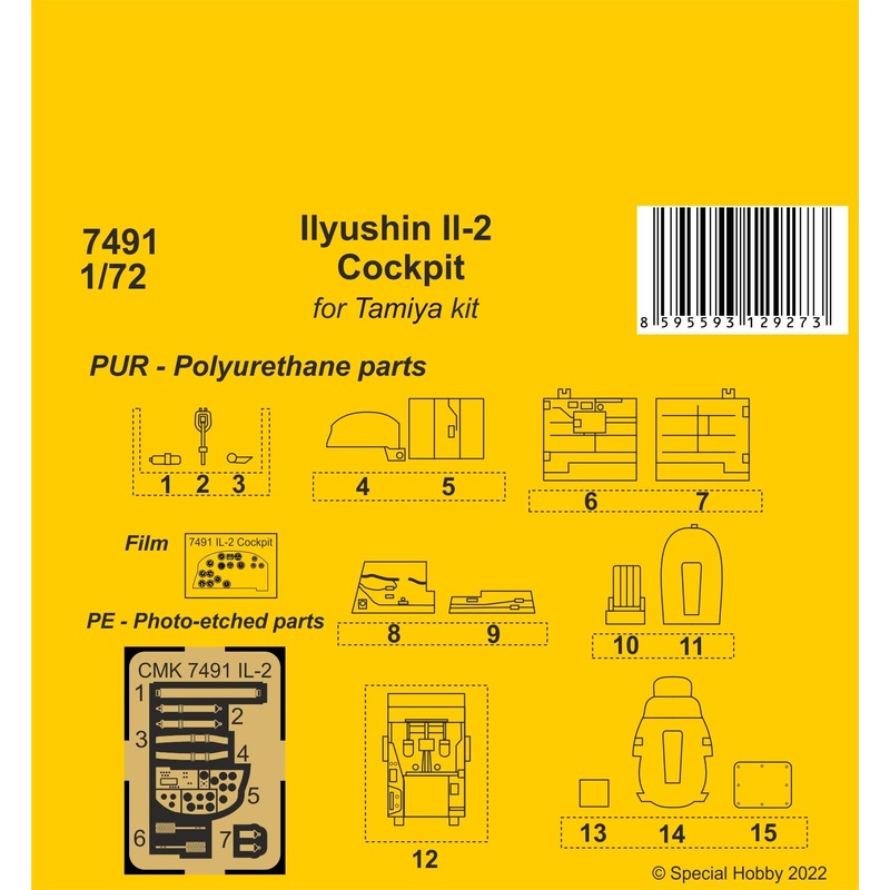 1/72 Ilyushin Il-2 Cockpit (for Tamiya)