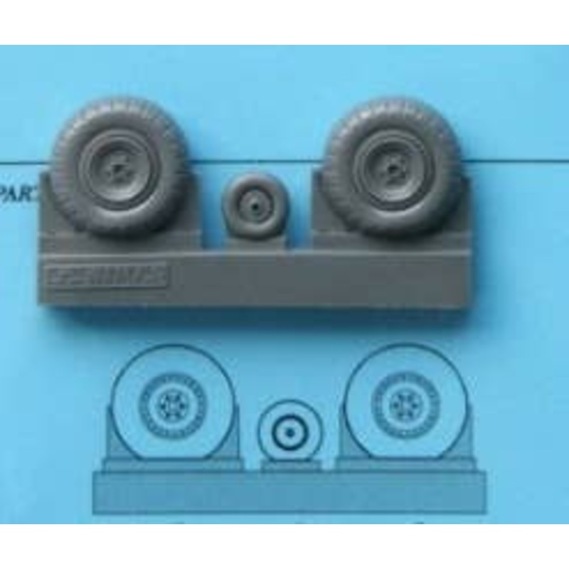 1/72 Junkers Ju 88 Wheels (for Hasegawa)