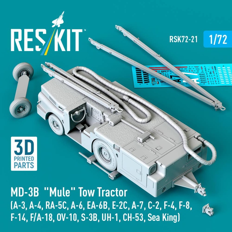 1/72 MD-3B Mule Tow Tractor (3D Printed model kit)