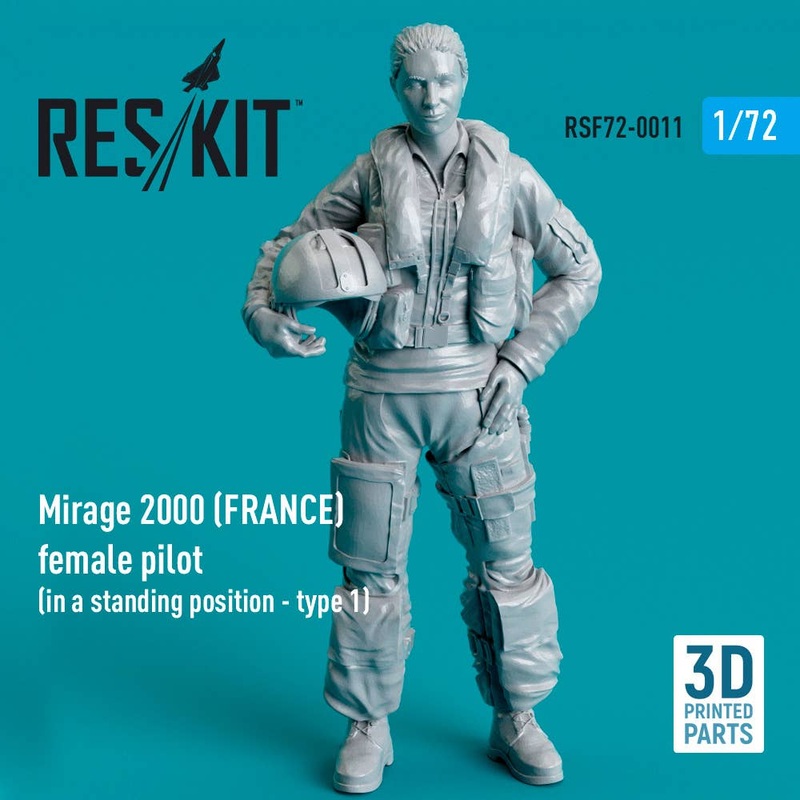 1/72 Mirage 2000 (FRANCE) female pilot (in a standing position - type 1) (3D Printed)