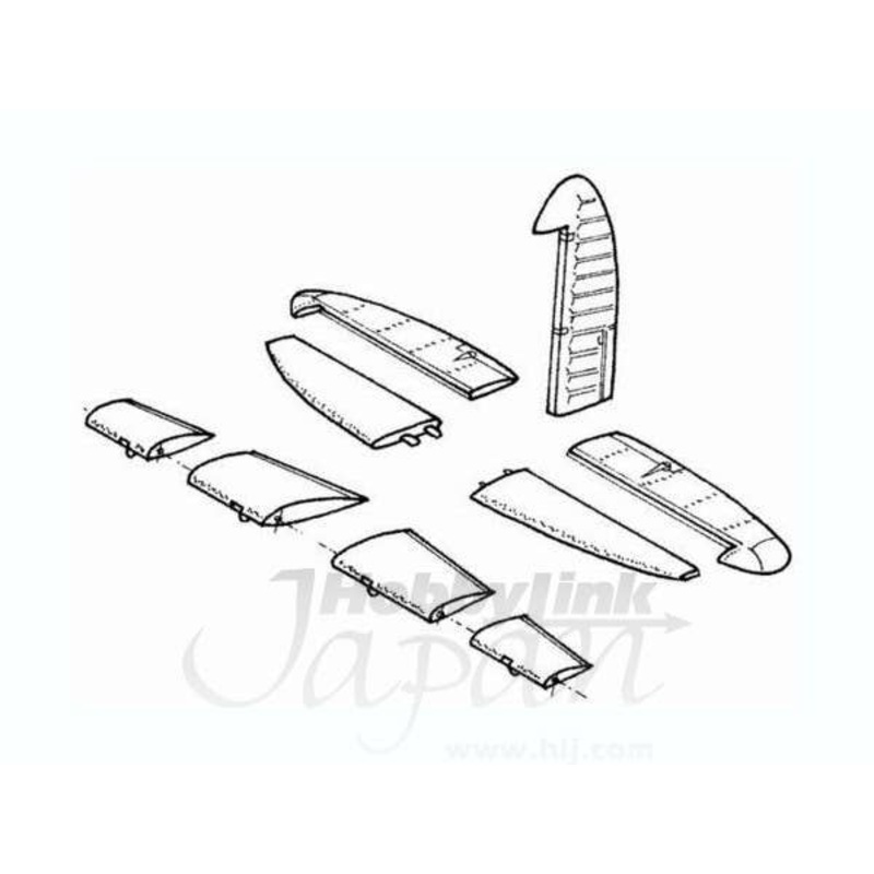 1/72 Mosquito control surfaces