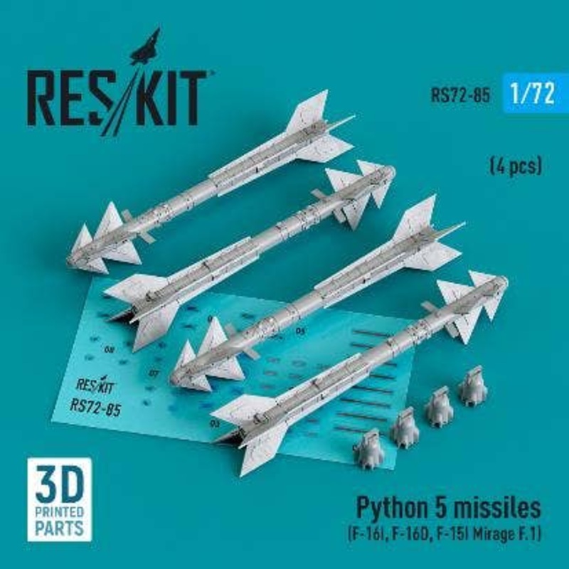 1/72 Python 5 missiles (4 pcs) (3D Printed)