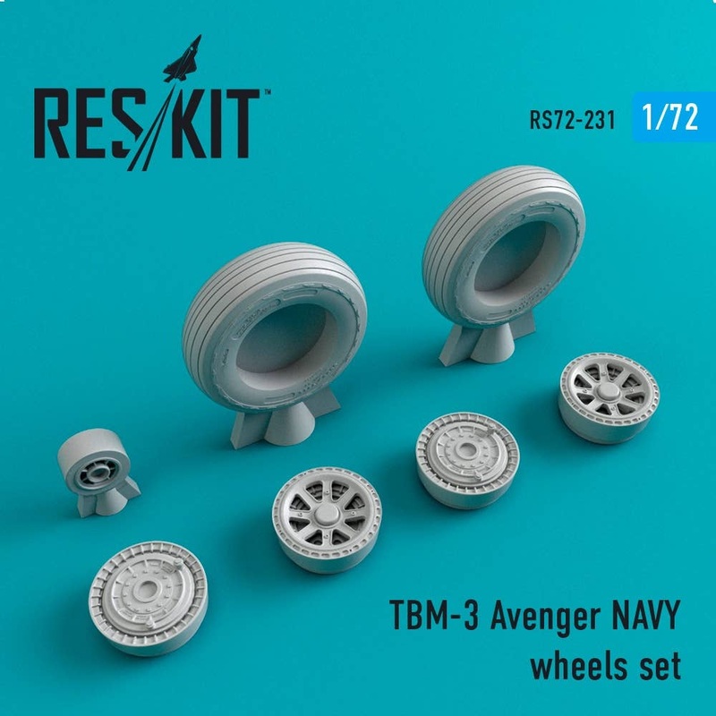 1/72 TBM-3 Avenger Navy Wheels Set
