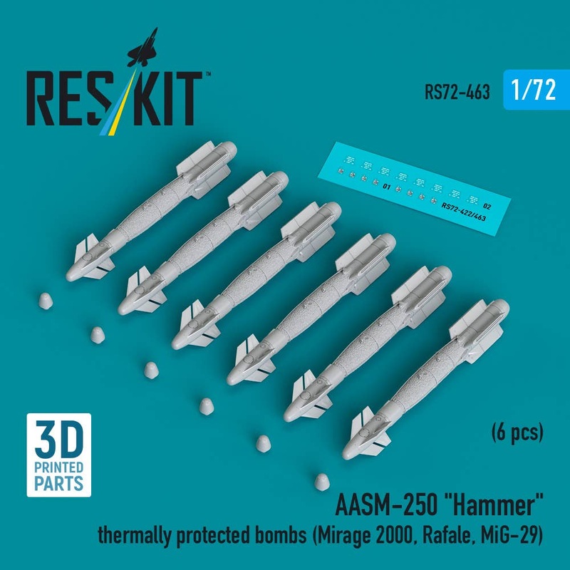 1/72 AASM-250 Hammer thermally protected bombs (6 pcs)