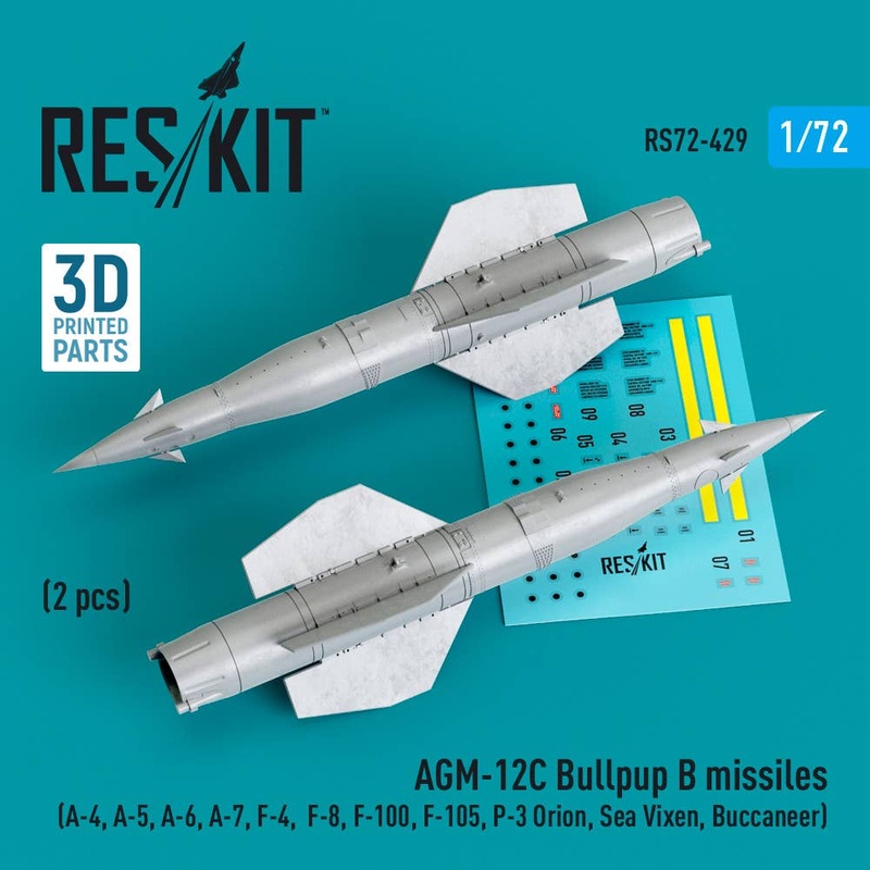 1/72 AGM-12C Bullpup B missiles (2 pcs) (3D Printed)