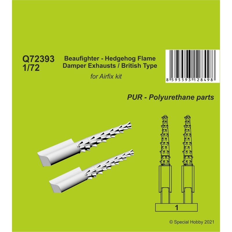1/72 Beaufighter - Hedgehog Flame Damper Exhausts / British Type (For Airfix)