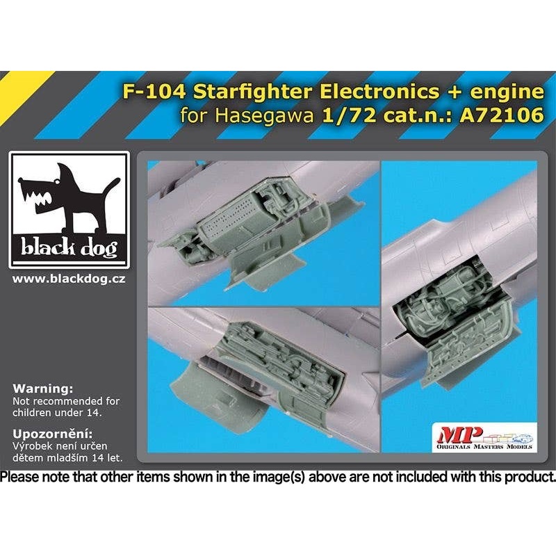 1/72 F-104 Starfighter electronics + engine