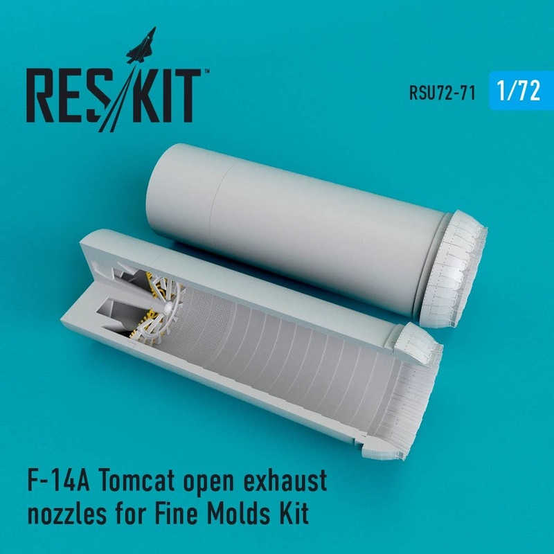 1/72 F-14A Tomcat Open Exhaust Nozzles for Fine Molds Kit