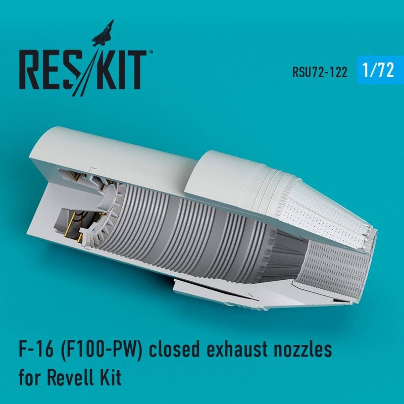 1/72 F-16 (F100-PW) closed exhaust nozzles for Revell Kit