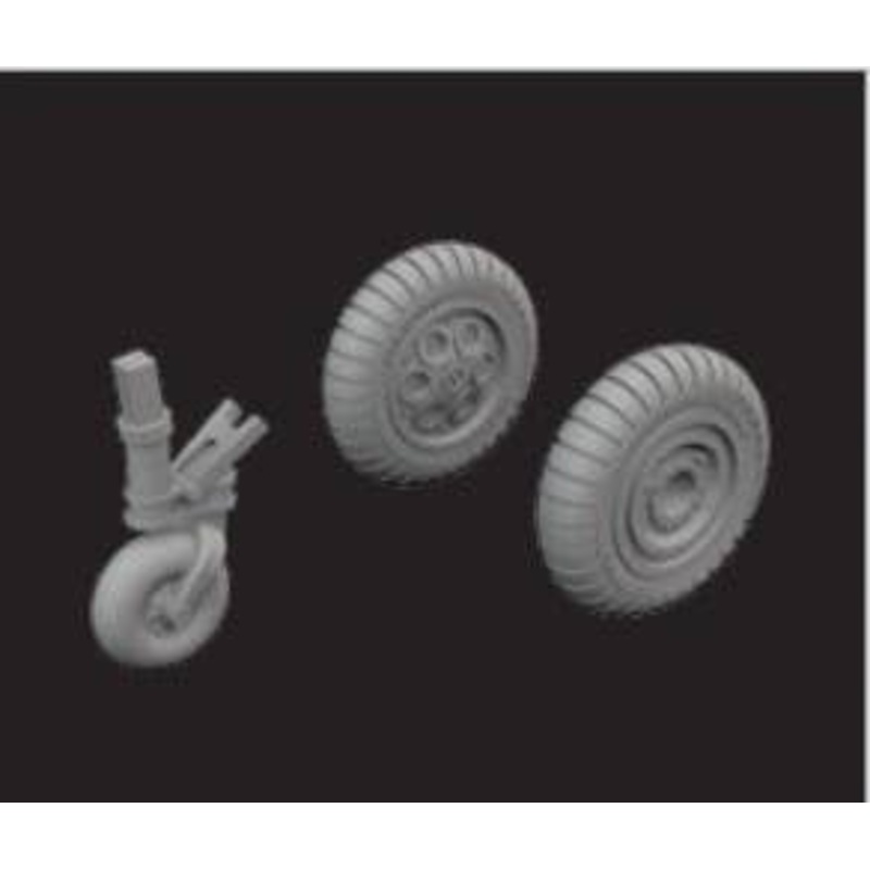 1/72 Fw 190A wheels early (For TAMIYA)