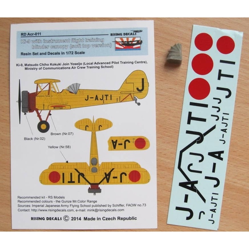 1/72 Ki-9 With Blind Flying Hood (Soft Top Ver.) Civil Marking (RS Models)