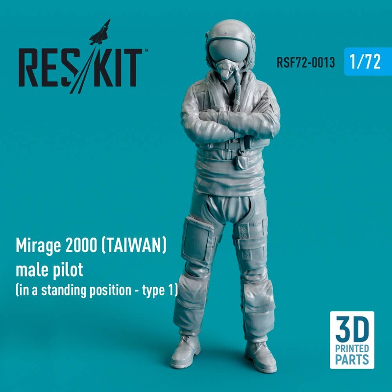 1/72 Mirage 2000 (TAIWAN) male pilot (in a standing position - type 1) (3D Printed)