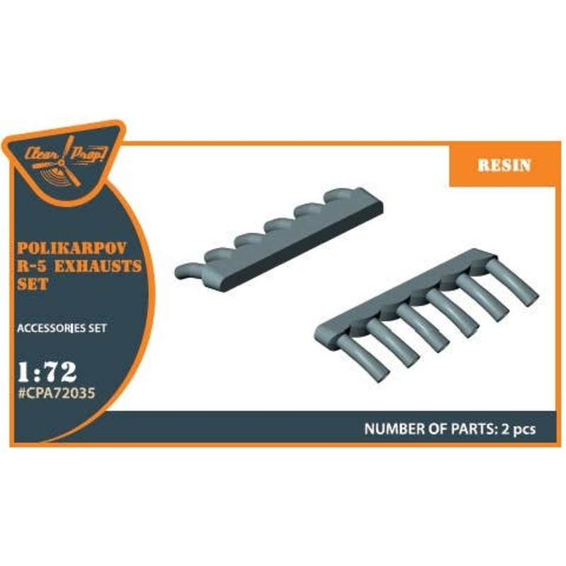1/72 Polikarpov R-5 resin exhausts