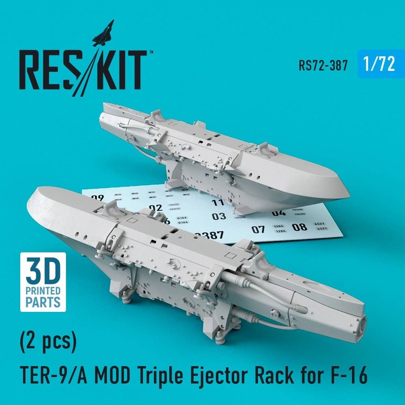 1/72 TER-9/A MOD Triple Ejector Rack for F-16 (2 pcs) (3D Printing)