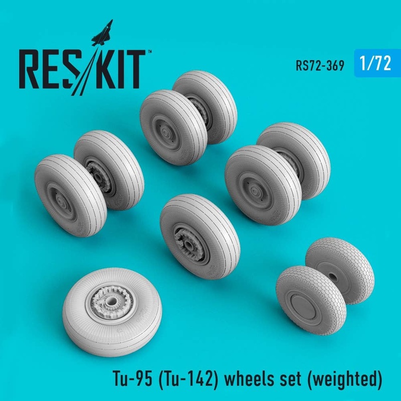 1/72 Tu-95 (Tu-142) wheels set (weighted)