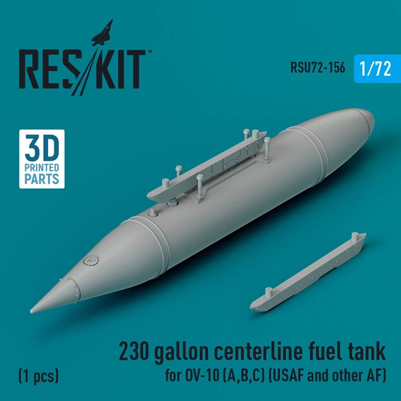 1/72 230 gallon centerline fuel tank for OV-10 (A,B,C) (USAF and other AF) (1 pcs) (3D Printed)