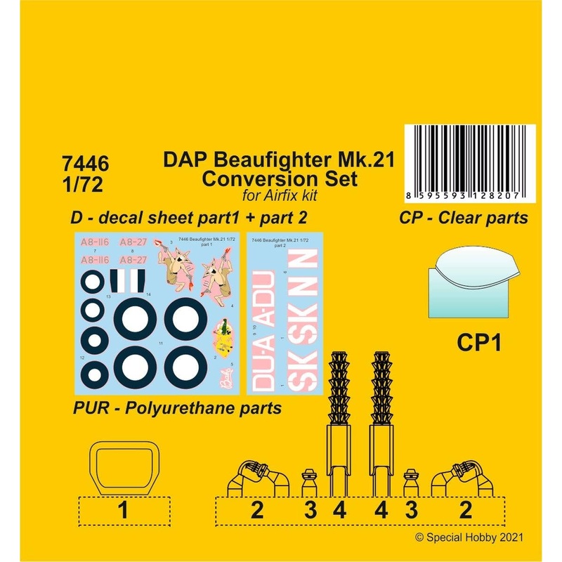 1/72 Dap Beaufighter Mk.21 Conversion Set (For Airfix)