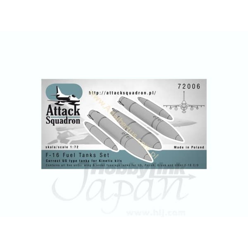 1/72 F-16 Fuel Tanks for Kinetic