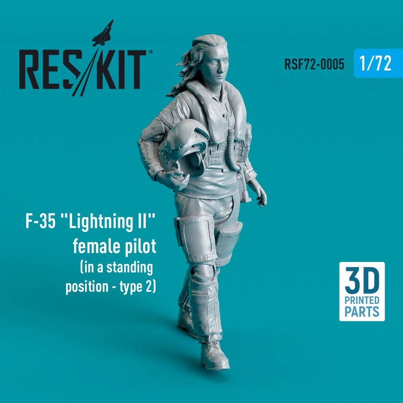 1/72 F-35 Lightning II female pilot (in a standing position - type 2) (3D Printed)