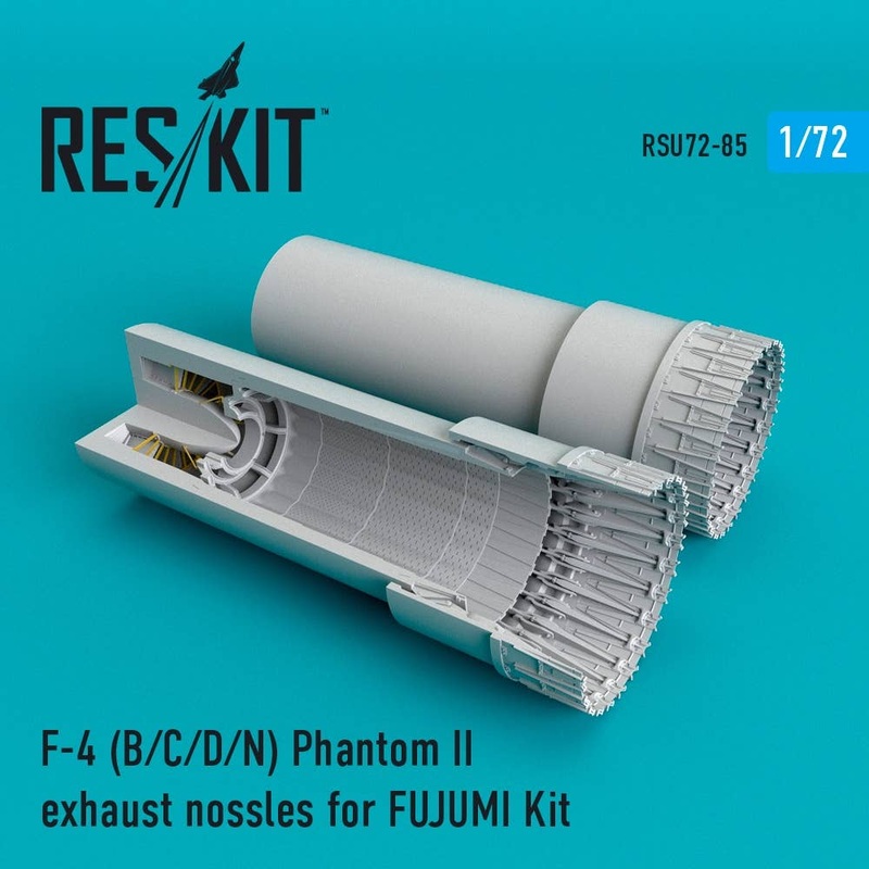 1/72 F-4 Phantom Ii (B/C/D/N) Exhaust Nozzles for Fujimi Kit