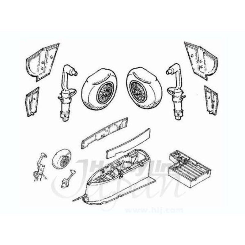 1/72 F-84G undercarriage set for Tamiya