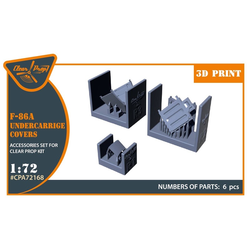 1/72 F-86A  undercarriage covers  for Clear Prop! Kits