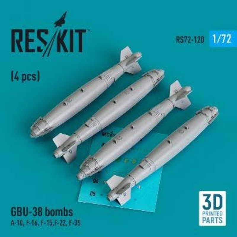 1/72 GBU-38 bombs (4 pcs) (3D Printed)