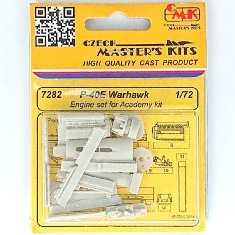 1/72 P-40E Engine Set Academy
