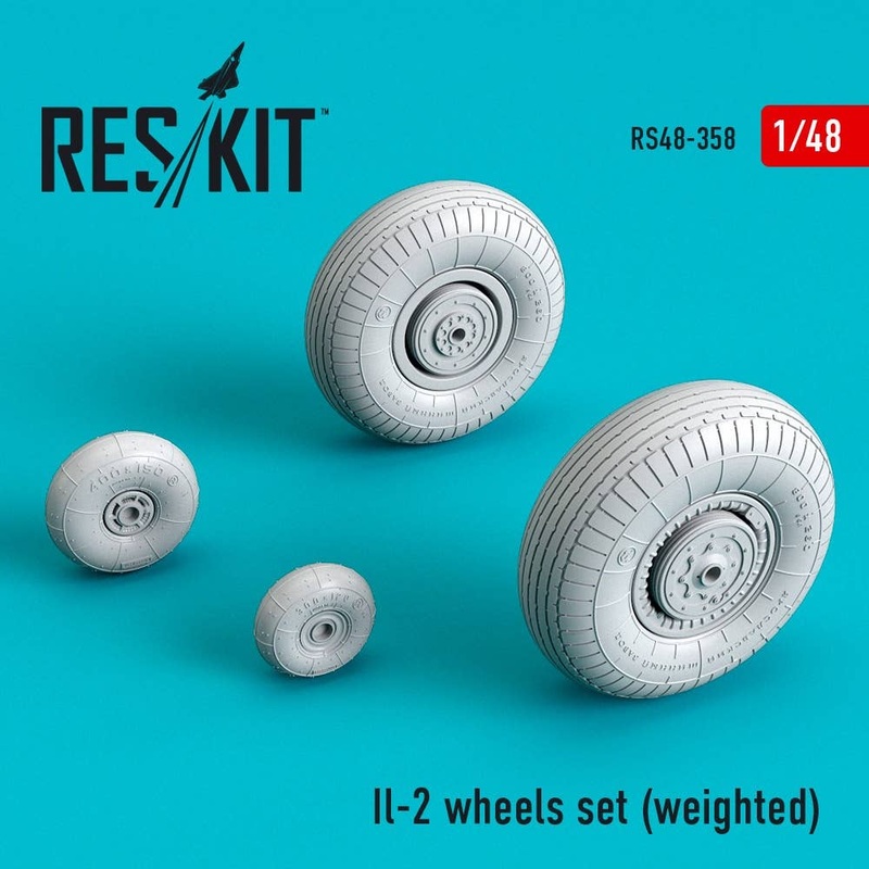1/48 Il-2 wheels set (weighted)