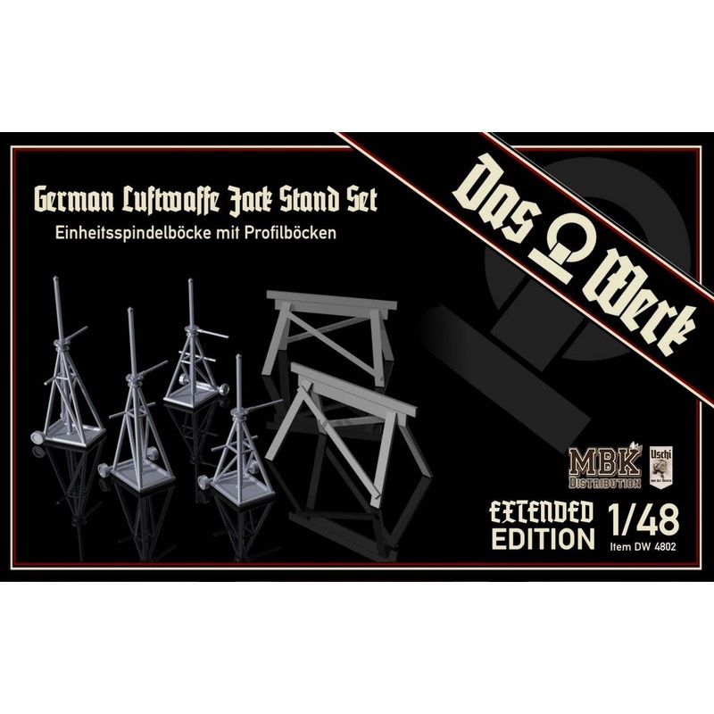 1/48 Luftwaffe Jack Stand Set with Saw Horses (Extended Edition)